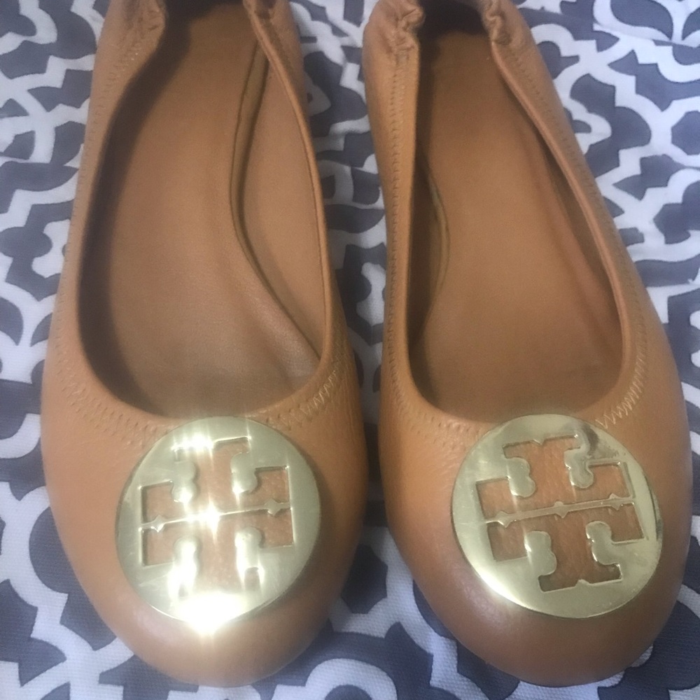 Tory Burch Mustard Yellow/Gold Flats